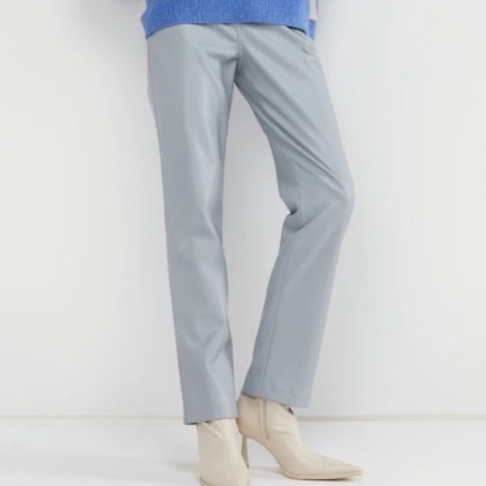 Oak + Fort Faux Leather Pants